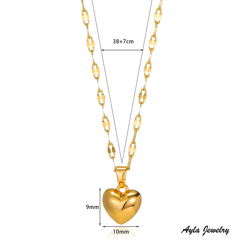 4pc Women's Heart Jewelry Set, Stainless Steel Stackable Kit